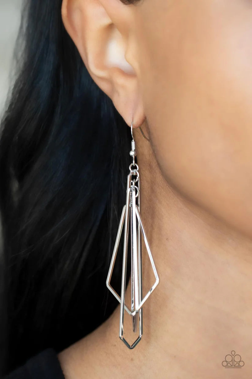 Shape Shifting Shimmer Silver Earring