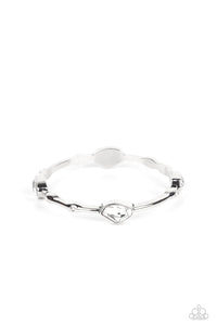 Chiseled Craze White Bracelet